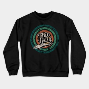 Thin Lizzy // Retro Circle Crack Vintage Crewneck Sweatshirt